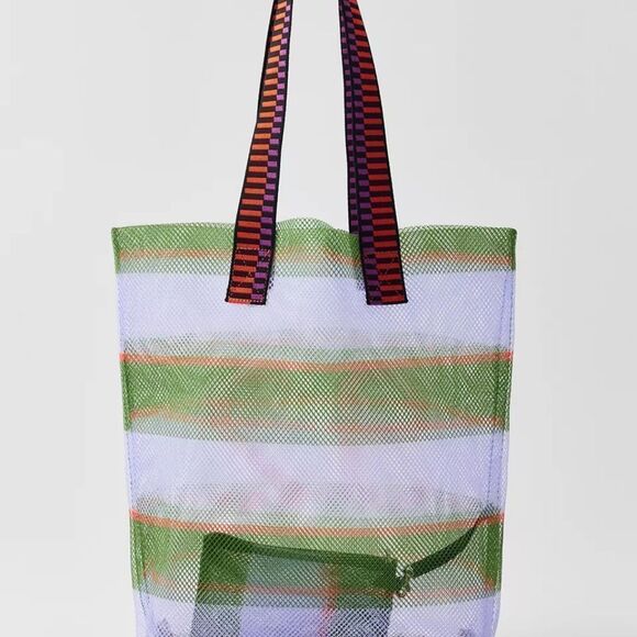 BDG Sporty Printed Mesh Tote Bag varsity - Picture 4 of 5